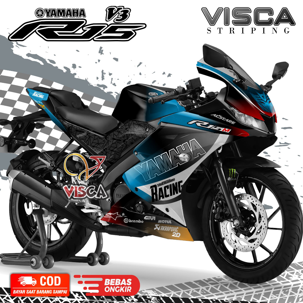 Decal R15 V3 Full Body - Stiker R15 V3 Full Body - Dekal R15 V3 Full Body - Striping R15 V3 Variasi 