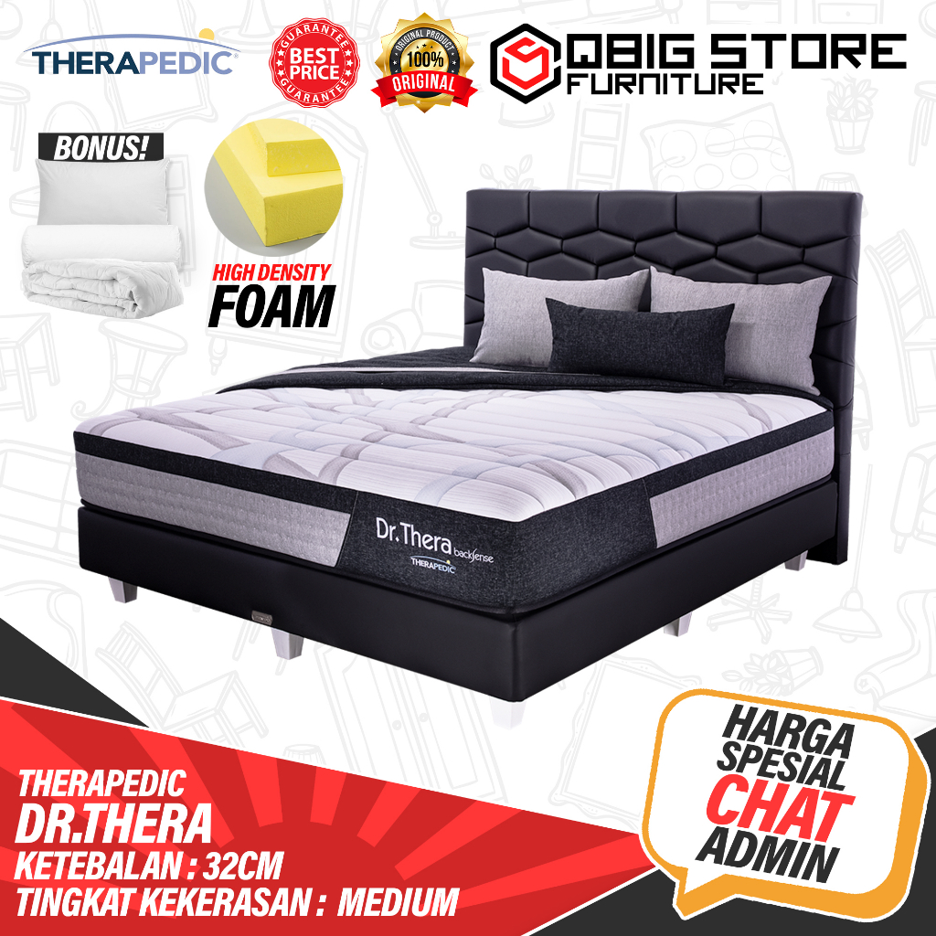 Springbed Therapedic Dr. Thera FULL SET / Kasur Orthopedic / Matras Tulang Belakang / Spring bed