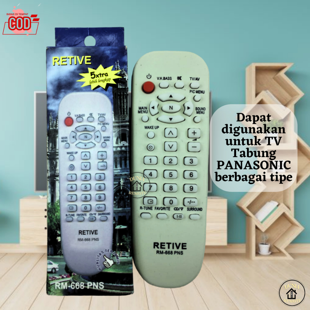 Remot Remote Seriess Tv Multi Universal Tabung Panasonic 668