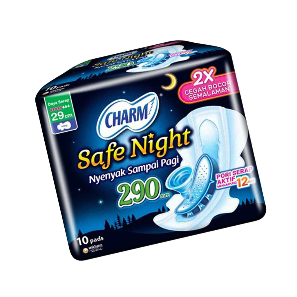 Charm / Safe night / 290mm / 10 pads  / Pembalut