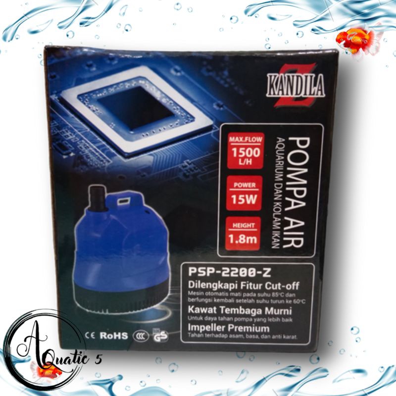 Pompa Kolam Aquarium Air Mancur Hidroponik KANDILA PSP 2200 Z