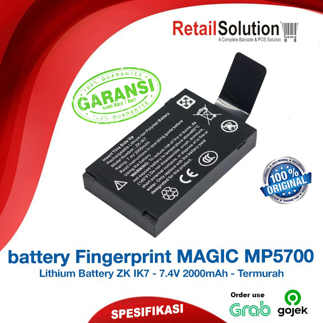 Battery Baterai Mesin Absensi Fingerprint Magic MP5700 / MP-5700