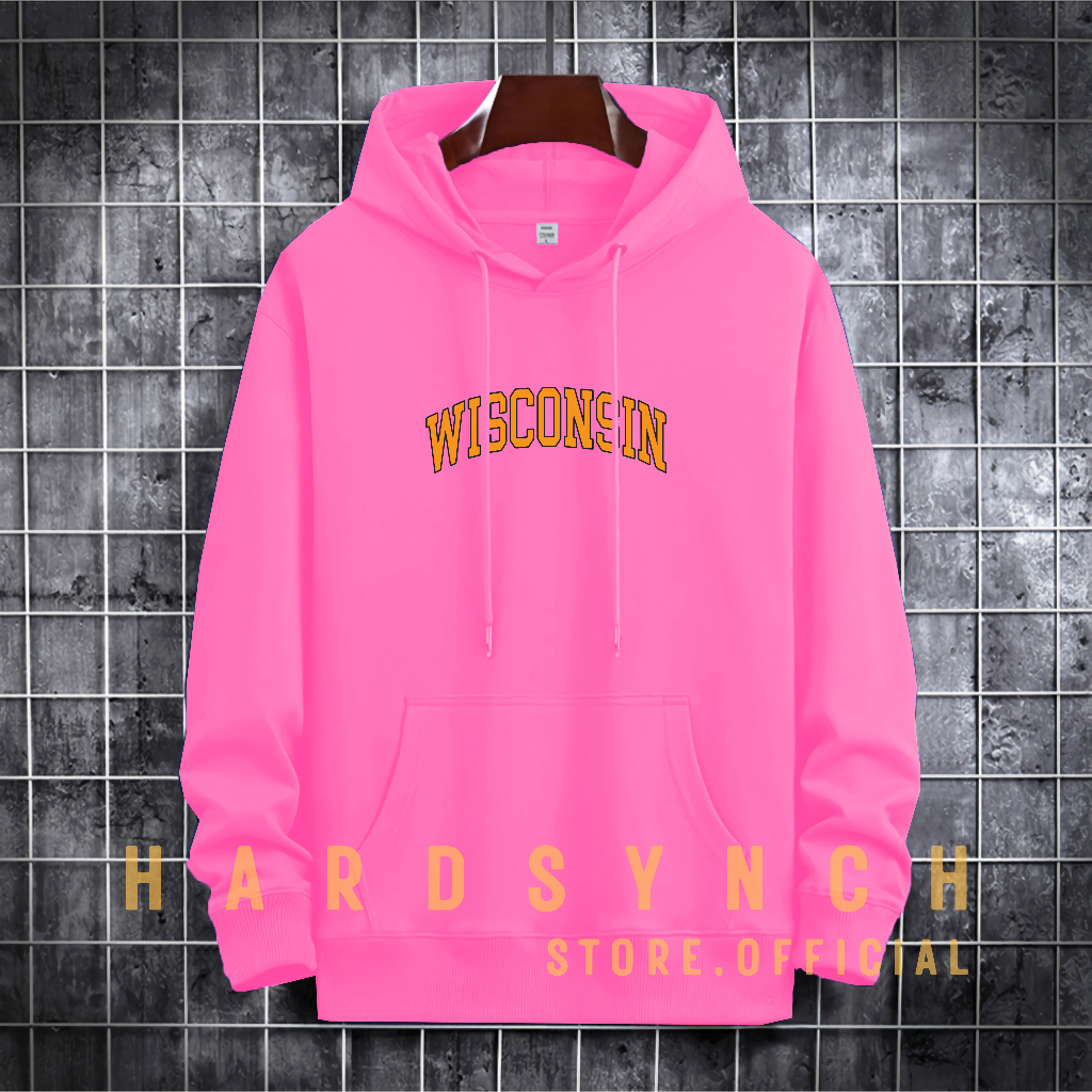 Sweater Hoodie Winconsin Unisex ( Pria &amp; Wanita ) Premium Quality S-XXL Cotton Fleece / Hoodie Korean Style / Sweater Hoodie / Hoodie Polos / Hoodie Wanita / Hoodie Pria / Sweater Hoodie Distro Original ( WNCNSN 103 )