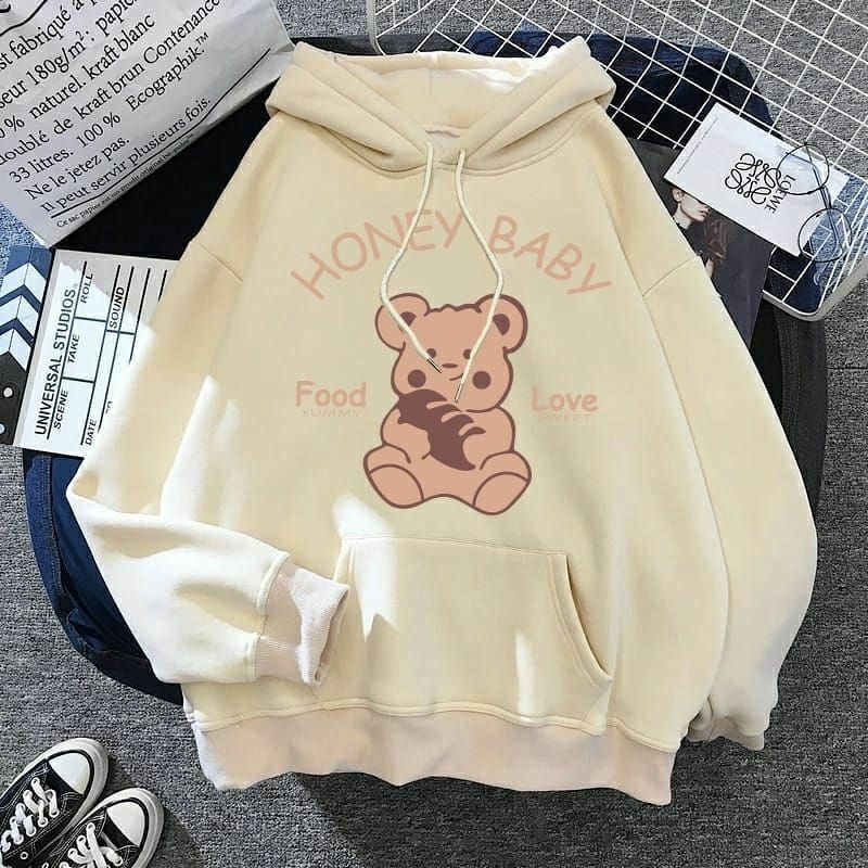 Honey Baby L - XL  Sweater Hoodie (Celana Jual Pisah) Ready Super Tebal