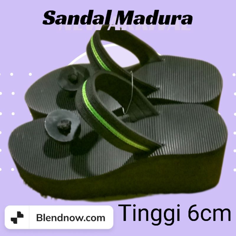 (GROSIR) SANDAL MADURA ASLI TINGGI 6CM SIZE 36-42 SANDAL WEDGES SANDAL GUNUNG TERKUAT BAHAN SPON