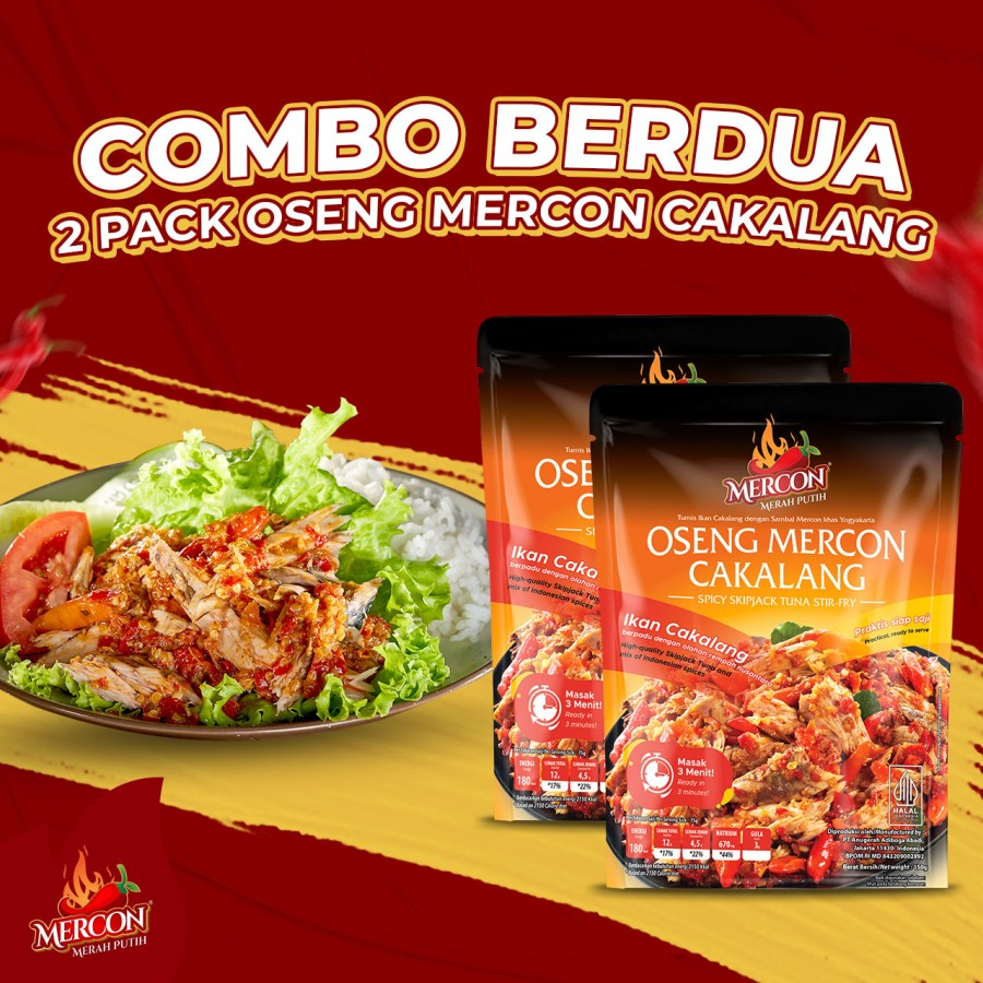 

HEMAT COMBO BERDUA OSENG MERCON CAKALANG 150GRx2 MERCON MERAH PUTIH
