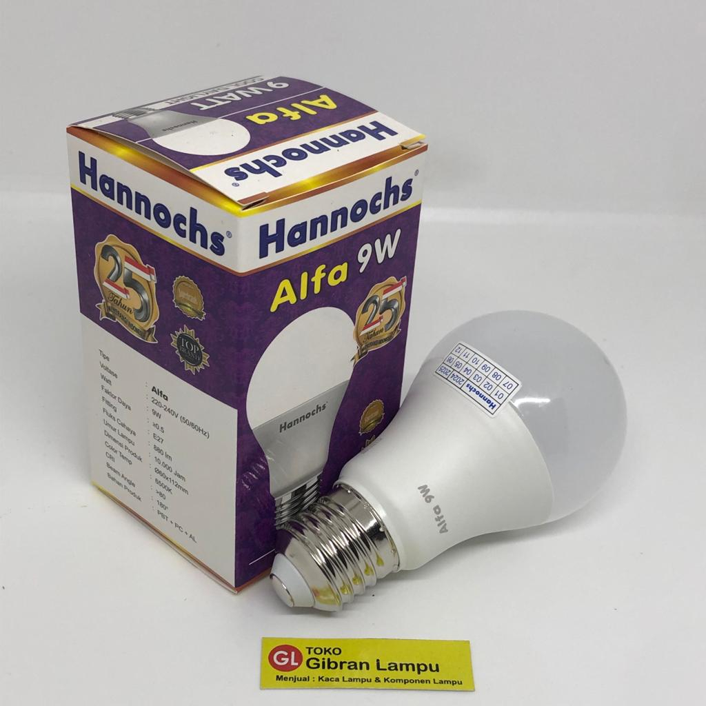 Lampu LED Hannochs Alfa 3w 5w 7w 9w 12w 15w 20w - Bohlam LED Kapsul Hemat Energi All Varian Watt