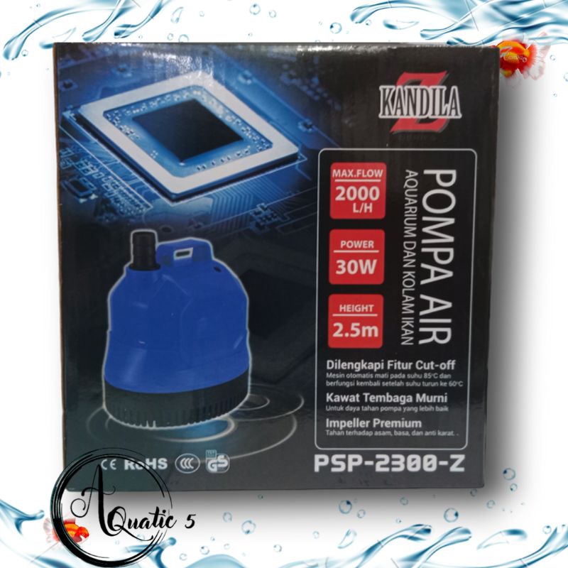 Pompa Kolam Aquarium Air Mancur Hidroponik KANDILA PSP 2300 Z