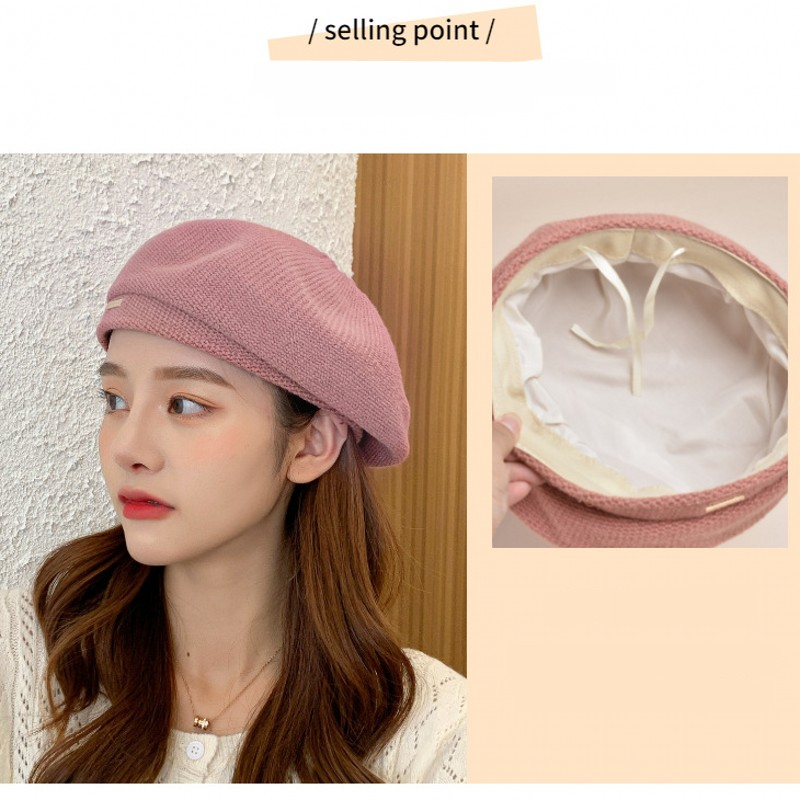 Topi Wanita Korea Kekinian Fashion Baret Cap Girl Wool TERBARU K1