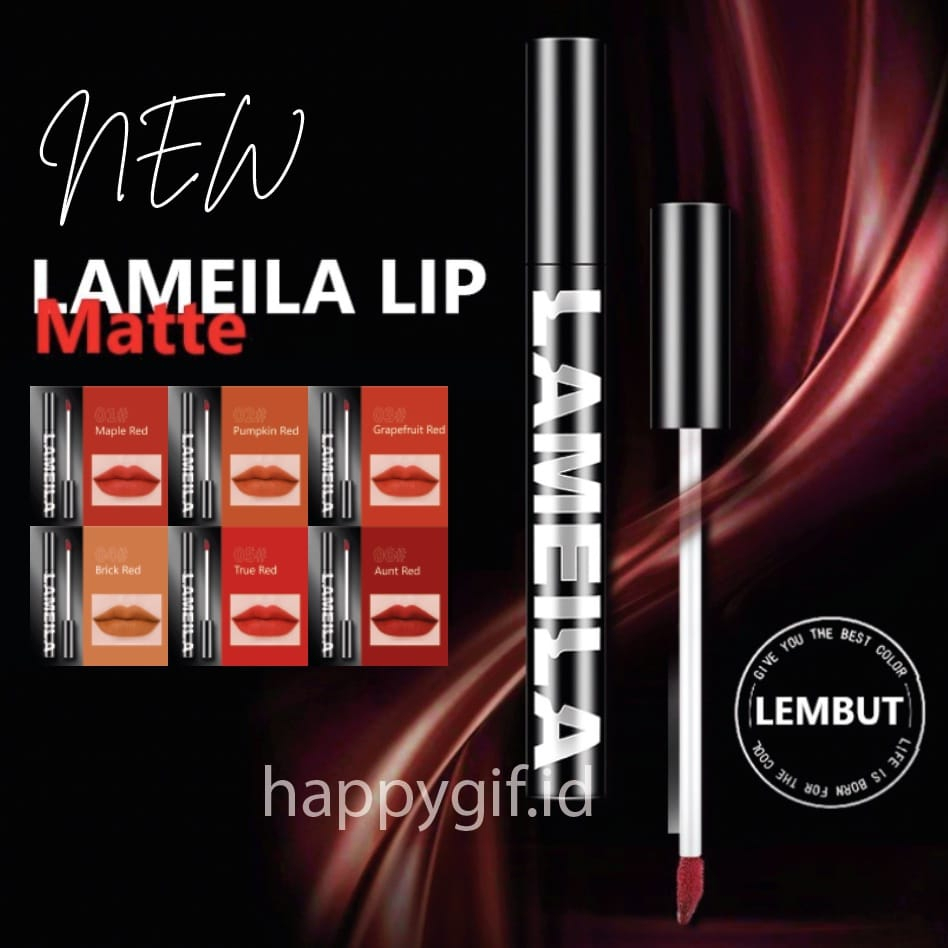 LAMEILA LIPSTIK KOREA BLACK NUDE LIP GLAZE MATTE KOSMETIK BIBIR