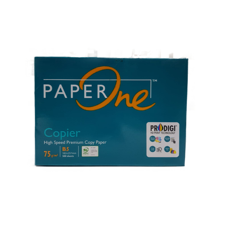 

Kertas HVS Fotocopy B5 75gr PAPERONE 500 Lembar / Kertas Putih