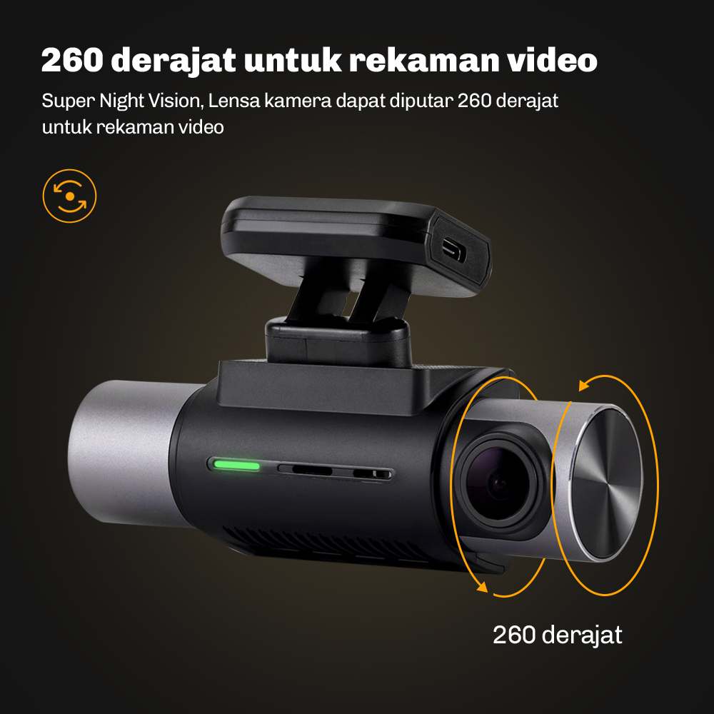 (BERGARANSI) Mobeo Dash Cam Triple Recording Dash Cam MS01 Pro (Front, Rear, Inside Camera)