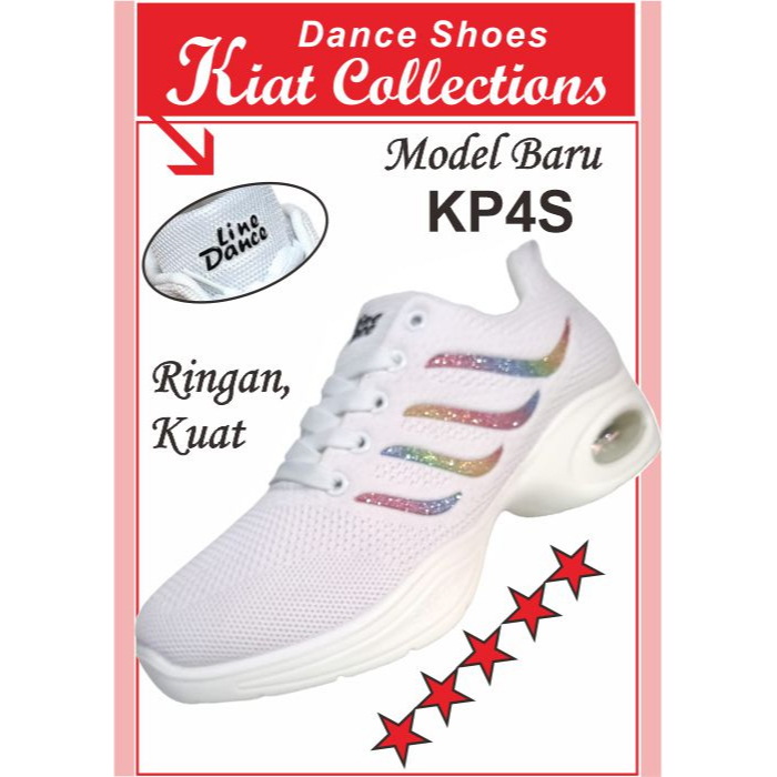 SEPATU WANITA KETS SNEAKERS LINE DANCE TARI MENARI  DANSA JOGING OR  LARI  SENAM  SHUFFLE DANCE KP4s