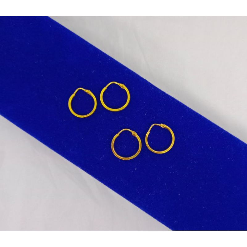 anting gypsi ukir samping / anting perak asli silver 925 lapis emas/ anting fashion terbaru