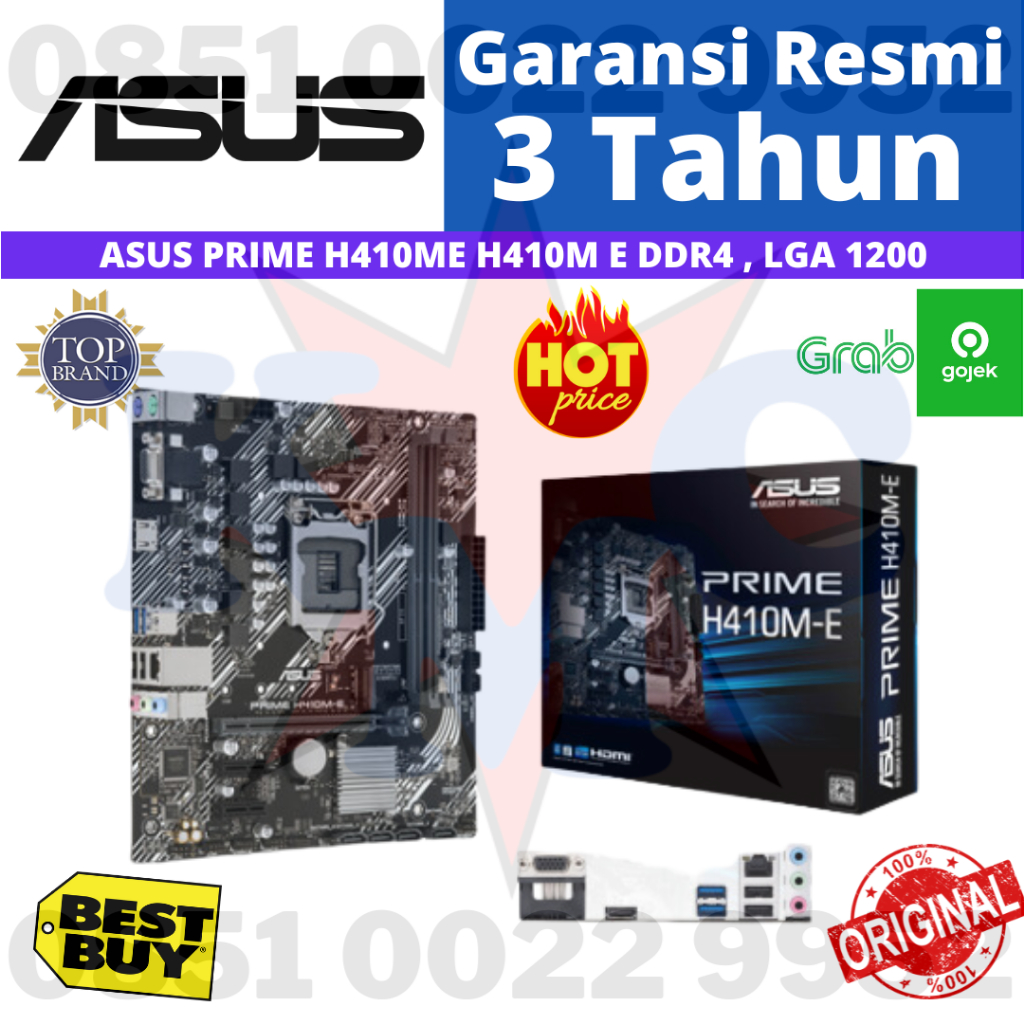 MOTHERBOARD ASUS PRIME H410M-E LGA1200 H410 DDR4 USB 3.2 - MAINBOARD ASUS H410ME