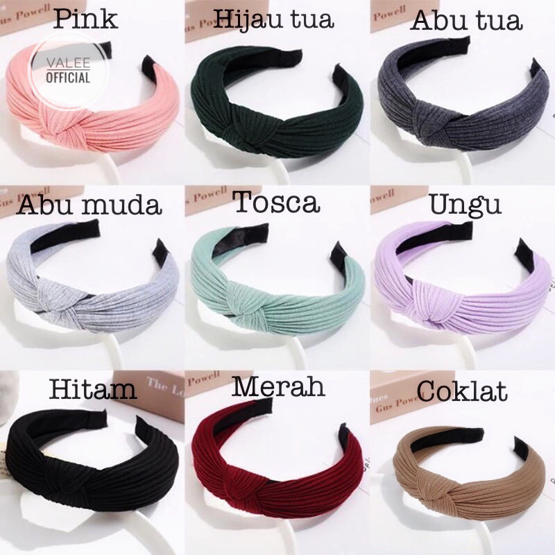 Bando Korea Bandana Wanita SIMPUL POLOS ONDE