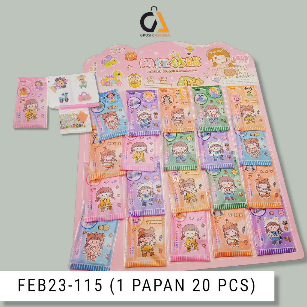 STIKER MANIK GANTUNG DIAMOND PAINTING MOZAIK 24PCS &amp; 20PCS