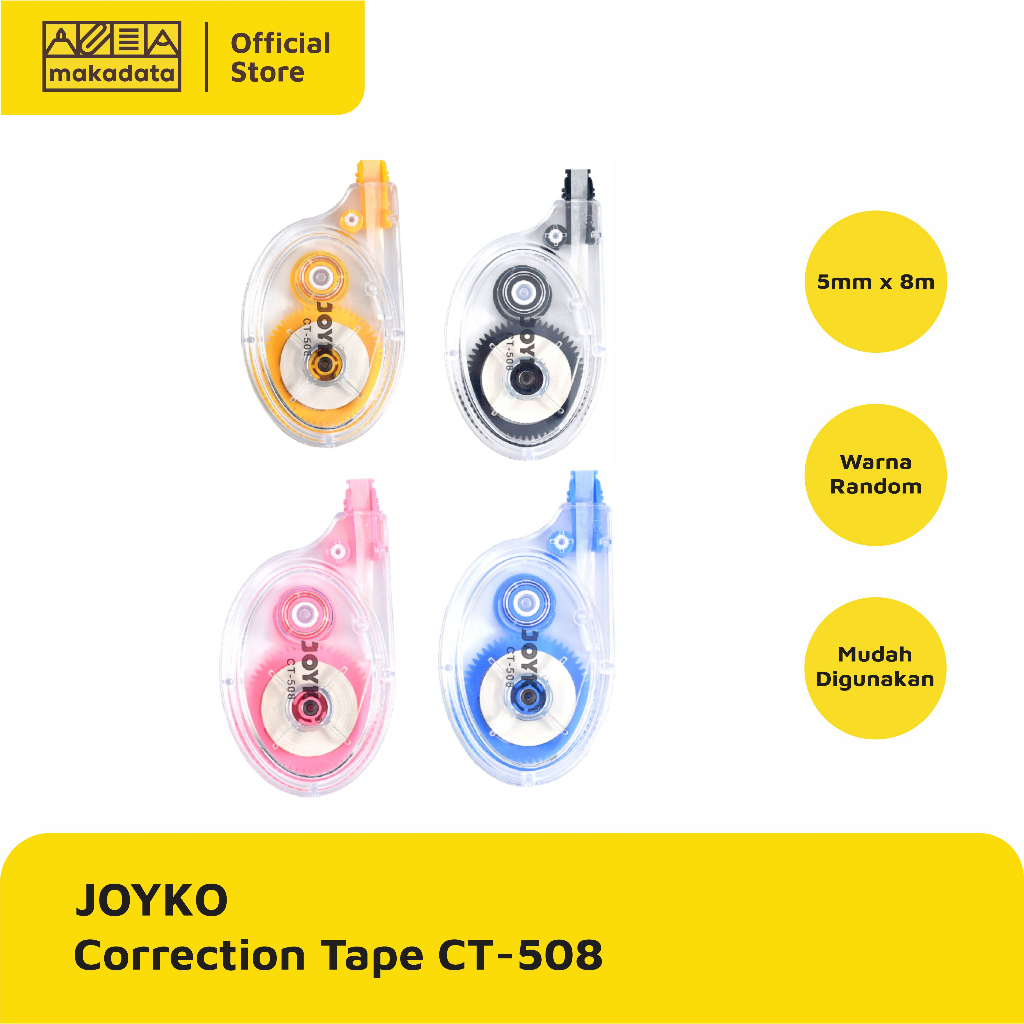 

STIPO KERTAS / TIP-EX / CORRECTION TAPE JOYKO CT-508 MURAH