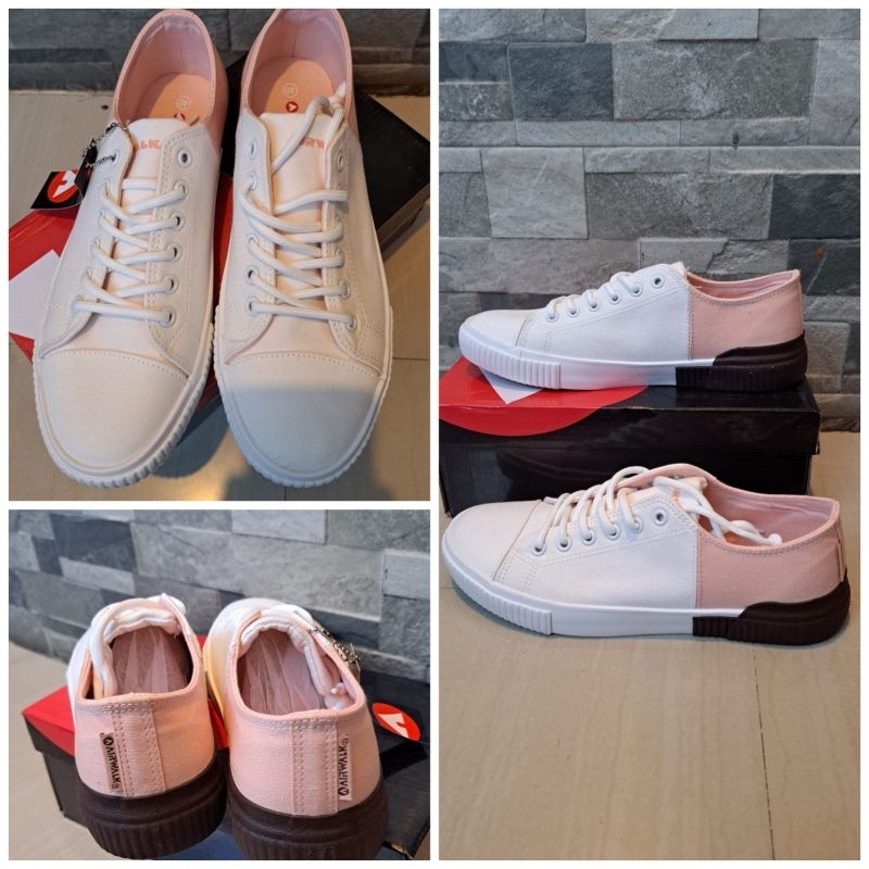 Sepatu Wanita Airwalk Putih Pink Ronica Casual Sneakers Size 40 Original 100% Terbaru