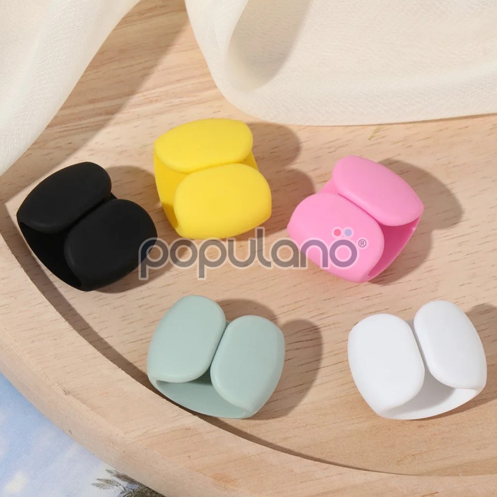 Penjepit Kabel Charger Hp Klip Pengikat Cable Cord Holder Organizer