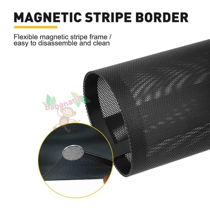 Magnetic Pc Fan Dust Filter Debu Kipas 8x8cm Magnet Casing Desktop