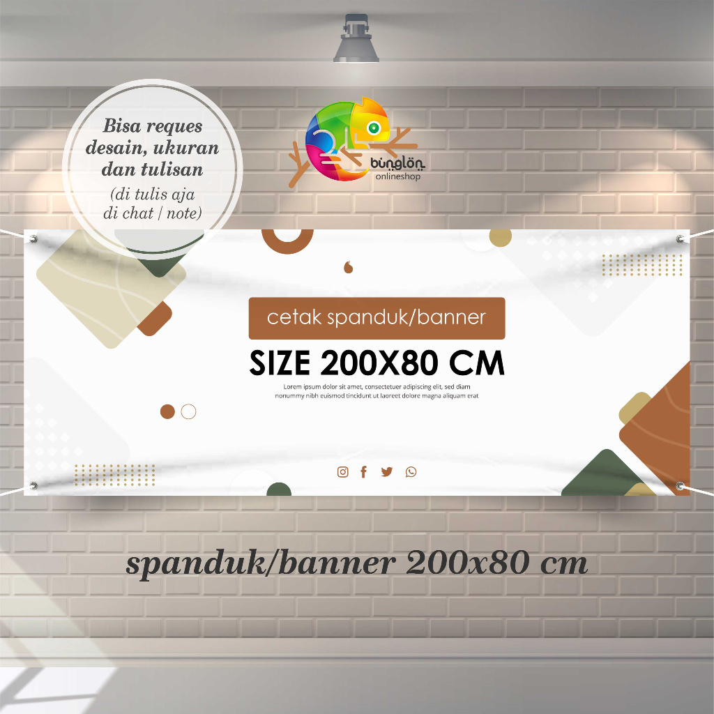Size 200x80 Cm Cetak Spanduk Banner Custom Resques Desain, Ukuran & Tulisan b
