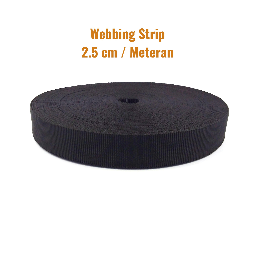 Tali Webbing / Bisban Tas Strip 2.5 cm Ecer Meteran