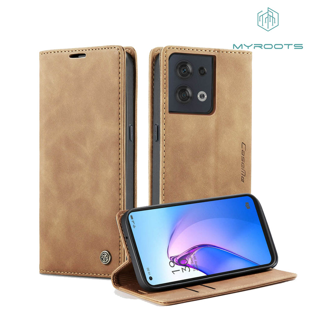 MR - Caseme Flip Case Untuk Oppo Reno 14 14f 11 10 8 7 6 Pro Plus 5G Leather Flip Wallet Case Dompet