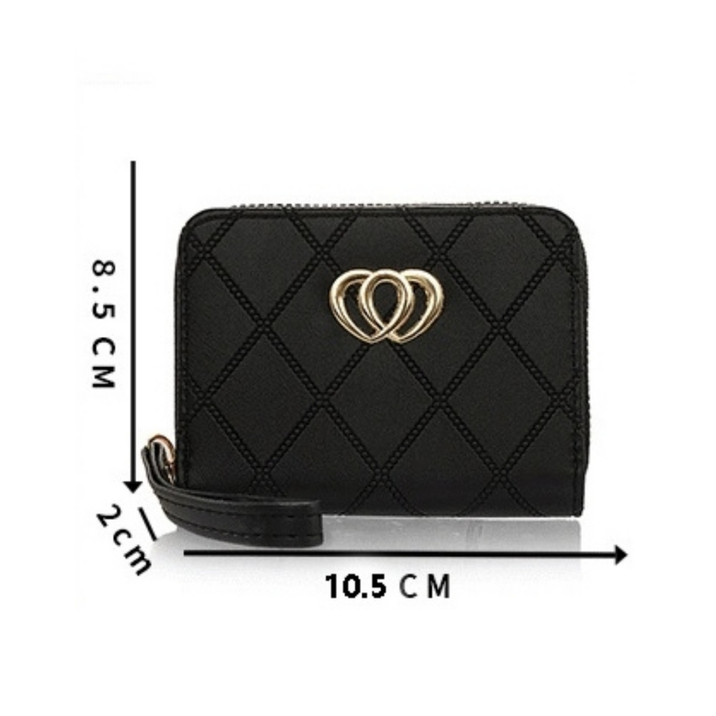 DOMPET LIPAT WANITA KECIL IMPORT KULIT HITAM PHILA WA683B5 KOREA MINI SLOT KARTU RESLETING UANG KOIN PENDEK CEWEK MURAH REMAJA KEKINIAN PREMIUM BRANDED BATAM FASHION