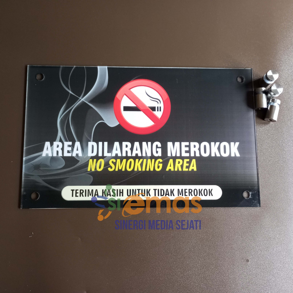 Akrilik Tanda Dilarang Merokok | Papan Akrilik Larangan Merokok