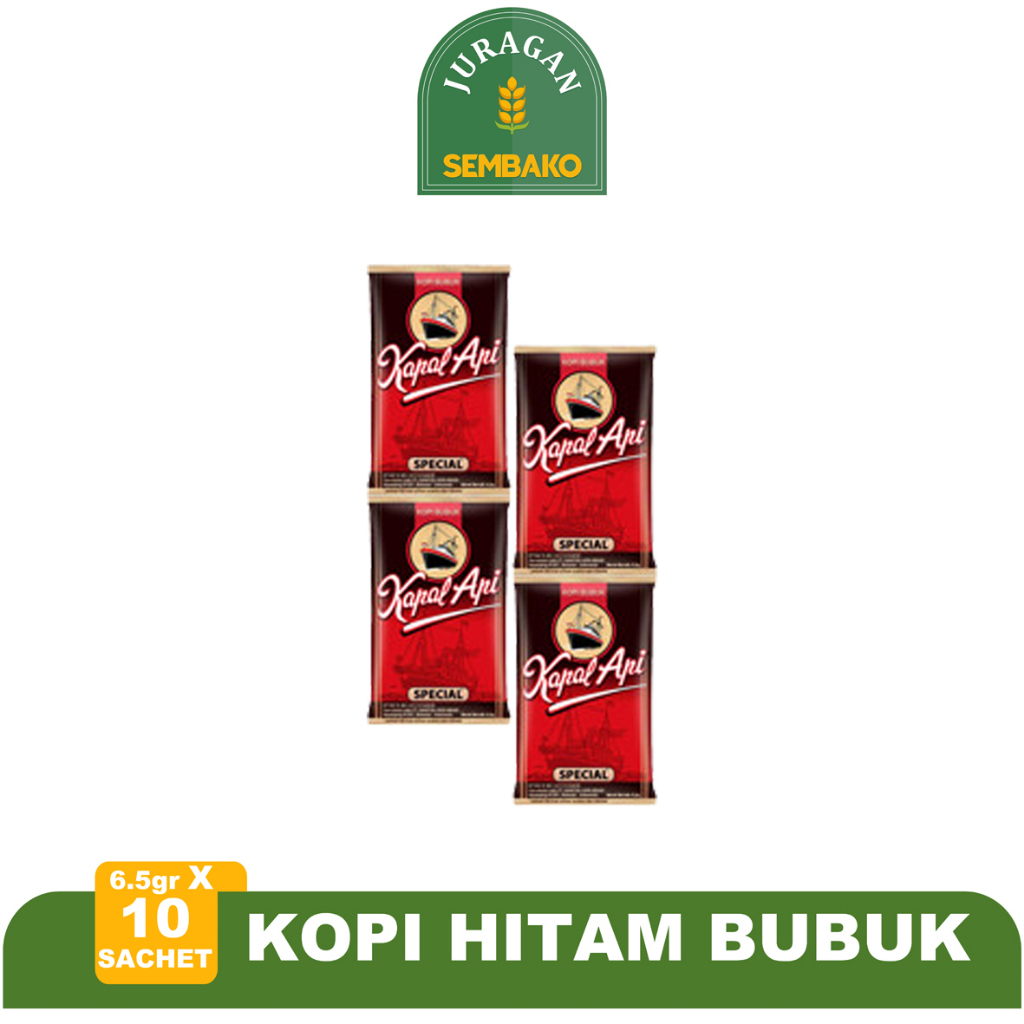 

Kapal Api Kopi Bubuk 6.5gr isi 10 sachet/ Kopi Bubuk