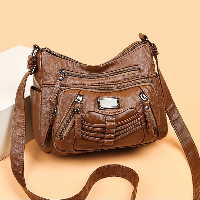 TAS SELEMPANG WANITA KOREA IMPORT BRANDED KULIT SLING BAG PREMIUM CEWEK CROWLEY COKLAT TA803B7 SHOULDER BAHU BATAM KEKINIAN REMAJA MURAH FASHION TERBARU