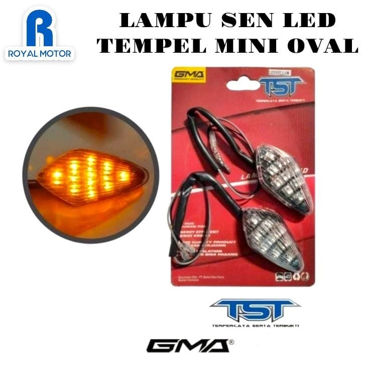 LAMPU SEN SEIN LED TEMPEL MINI OVAL UNIVERSAL SEMUA MOTOR