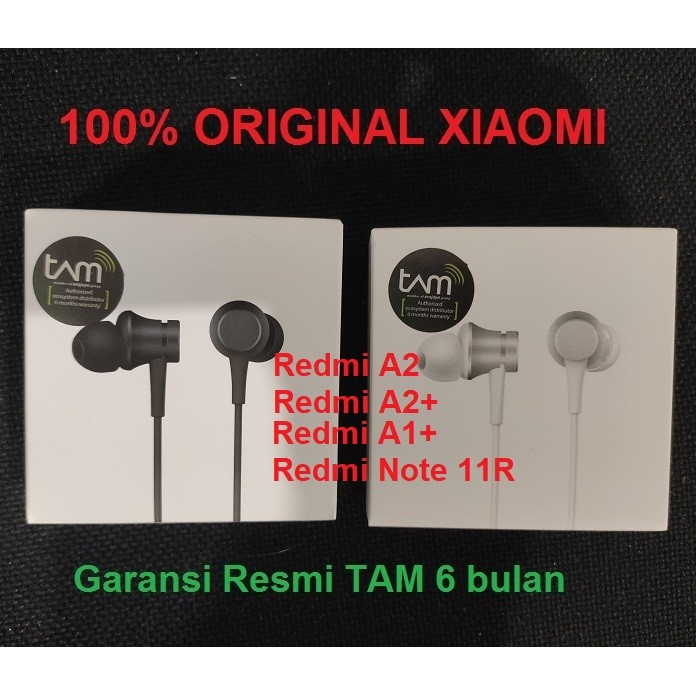 Headset Earphone Handsfree Xiaomi Redmi A1+ A2 A2+ Note 11R Original