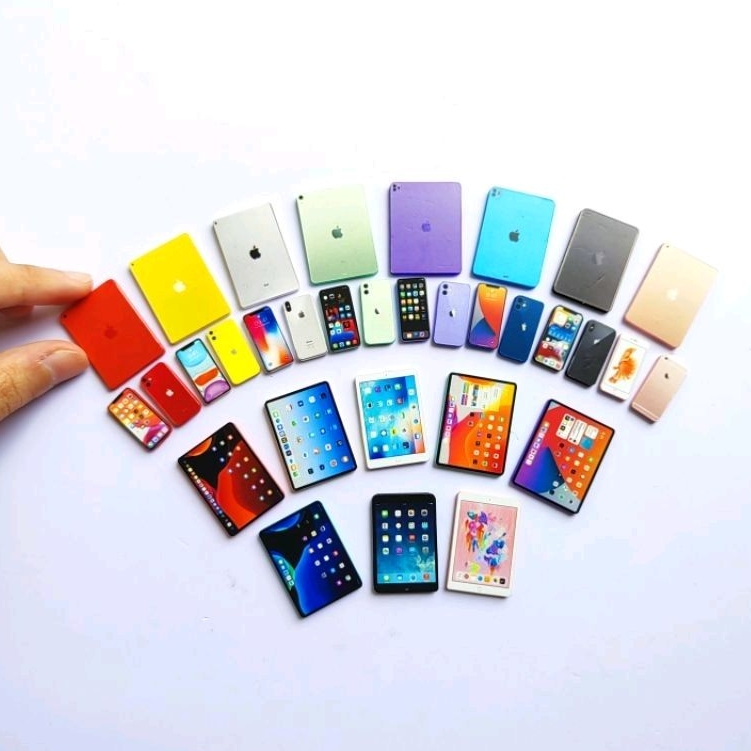 Miniatur 1/12 Handphone Tablet Iphone Ipad Hp Set - Nendoroid YMY