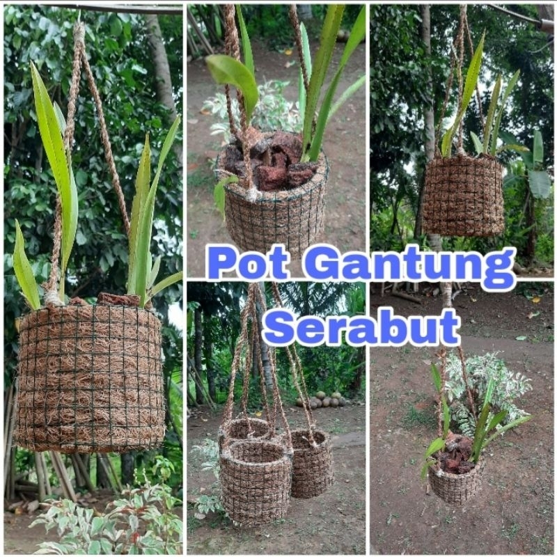 Pot Gantung  Serabut Kelapa/Pot Serabut Kelapa/Cocofiber/Pot Serabut