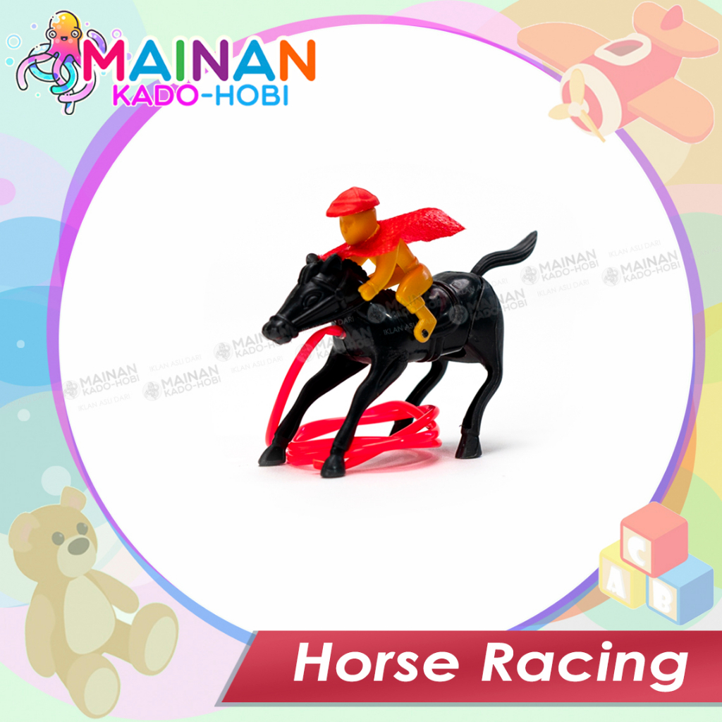 MAINAN MOTORIK ANAK TRADITIONAL LAKI RACING HORSE BALAP KUDA LARI PENCET