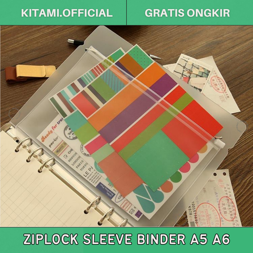 ZIPLOCK SLEEVE BINDER TRANSPARAN A5 A6 | ZIPLOCK BINDER ORGANIZER PHOTOCARD