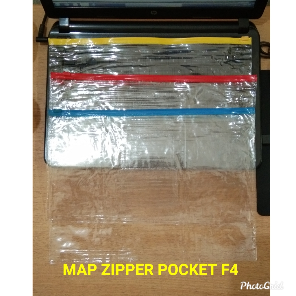 

Map Zipper - Zipper Pocket - Tempat Pensil Plastik Sleting A5 F4