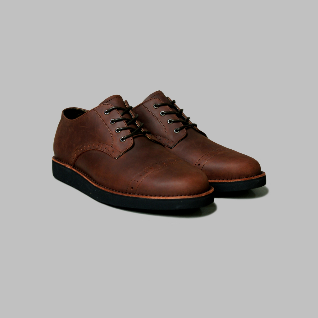 ARTAP Footwear - Sepatu Kulit Asli Boots Pria - Lux CH Brown Black Sole