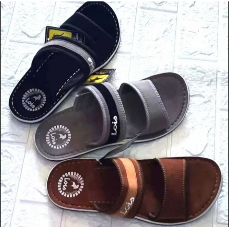 sandal pria dewasa trend baru model selop sendal laki/cowok