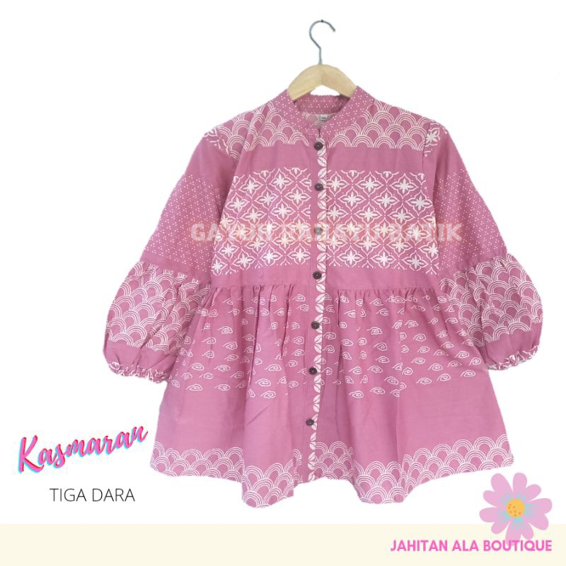 Atasan Batik Wanita Modern - Blouse Batik Lengan Panjang untuk Kerja dan Acara Santai