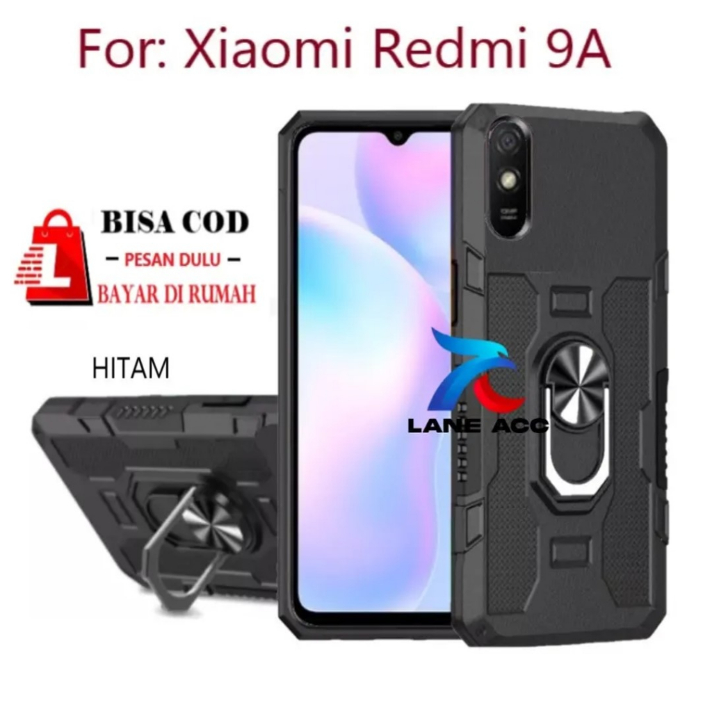 KESING HP UNTUK XIAOMI REDMI 9A-HARD CASE STANDING  ROBOT  HIT EYE RING--SOFTDCASE STANDING ROBOT .