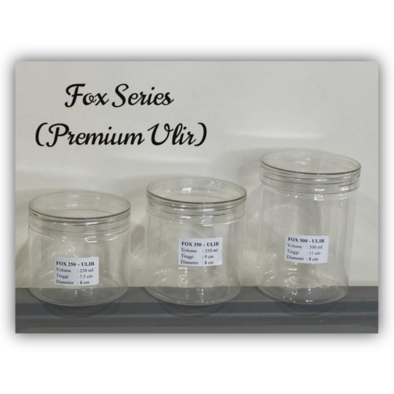 Toples FOX Ulir 250ml/ Toples jar Kue/ Toples IPC ulir Tebal