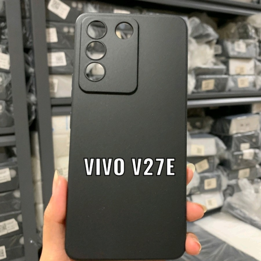 VIVO V27 5G V27E Y02T Y02 Y16 Y75 5G V25E V23 5G Y01A Y15S V21 4G V21 5G V20 2021 Y51A CASE SOFTCASE BLACK PREMIUM FULL BLACK SLIM CASE SOFT HITAM SILIKON CASING COVER PROTECT KAMERA