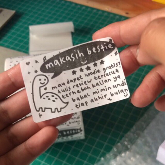 (NO COD) CUSTOM ROLL MONOCHROME STICKER 4x6 / 2x3