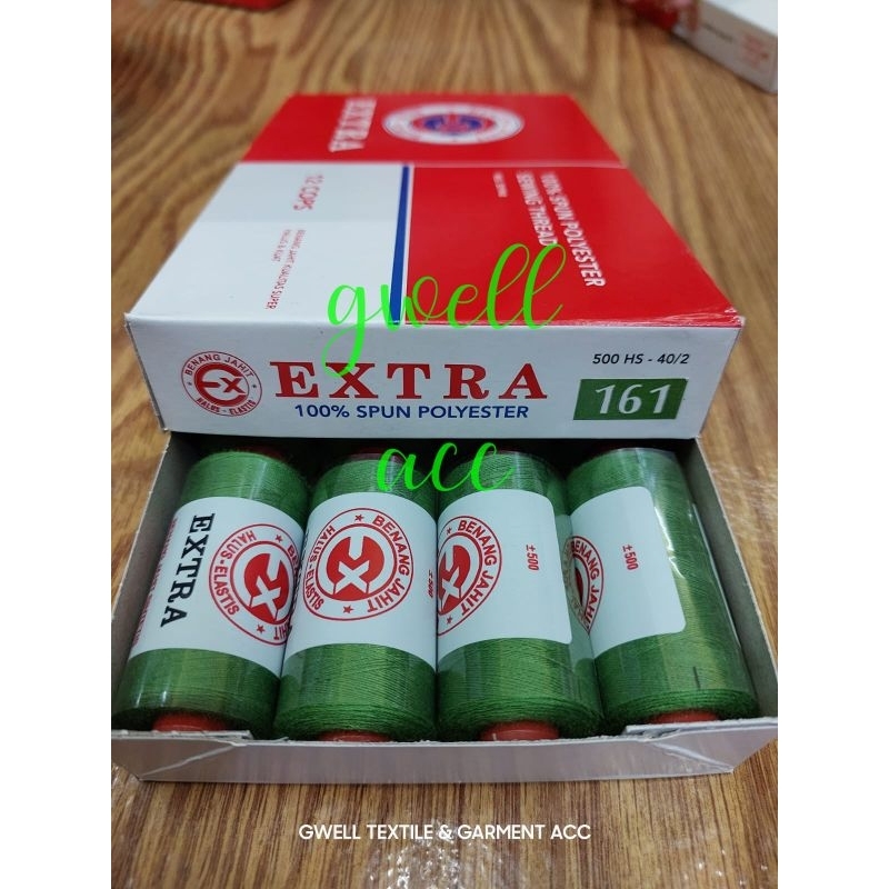 500 METER  BENANG  JAHIT MERK EXTRA WARNA  WARNI  ( Harga per 1 pcs )
