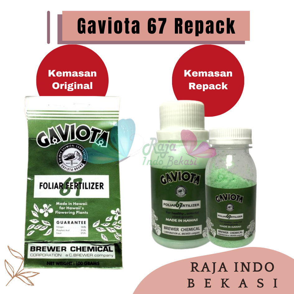 Pupuk Gaviota 63 dan Gaviota 67 100 Gram Kemasan Pabrik Bunga Anggrek - Pupuk Pembungaan Anggrek