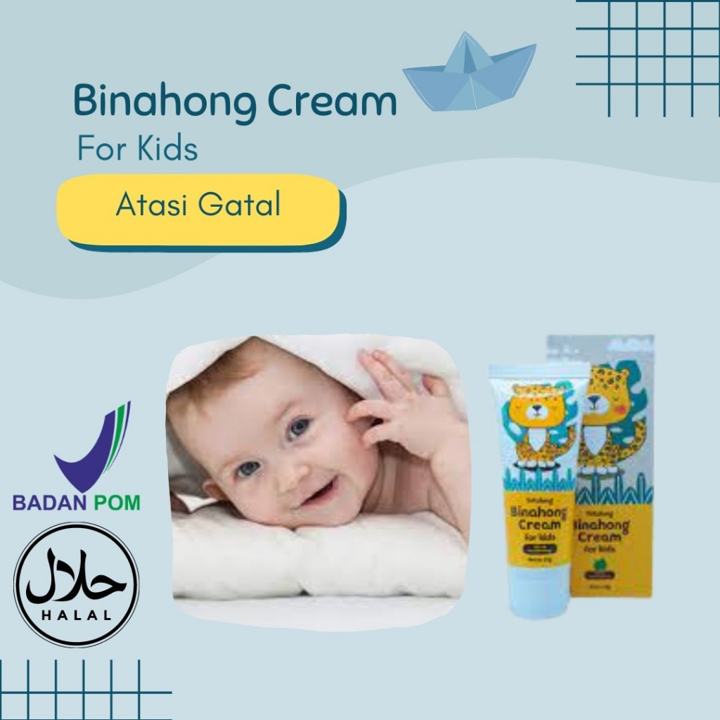 Binahong Cream for Kids - Cream Bayi untuk Iritasi Kulit - Pereda Gatal Untuk Anak - Obat Gatal Beru