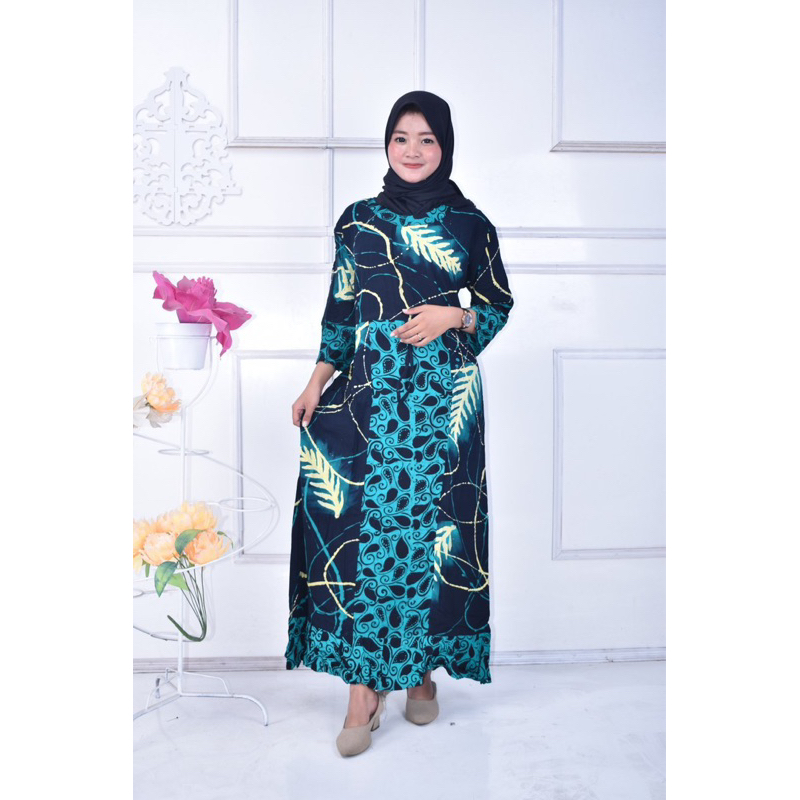 GAMIS ARAB ZEEMA RAYON SUPER GRADE A RESLETING DEPAN BUSUI GAMIS RINTIK